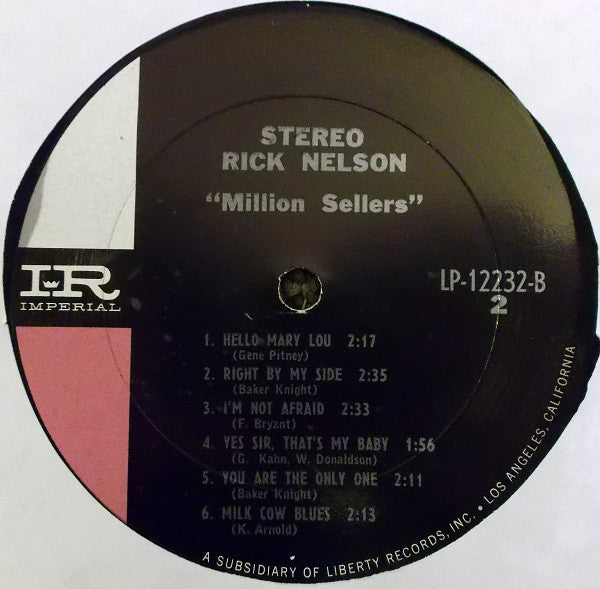Rick Nelson* : Million Sellers (LP, Comp)