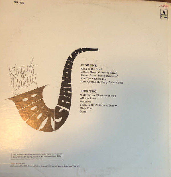 Boots Randolph : King Of Yakety (LP, Comp)