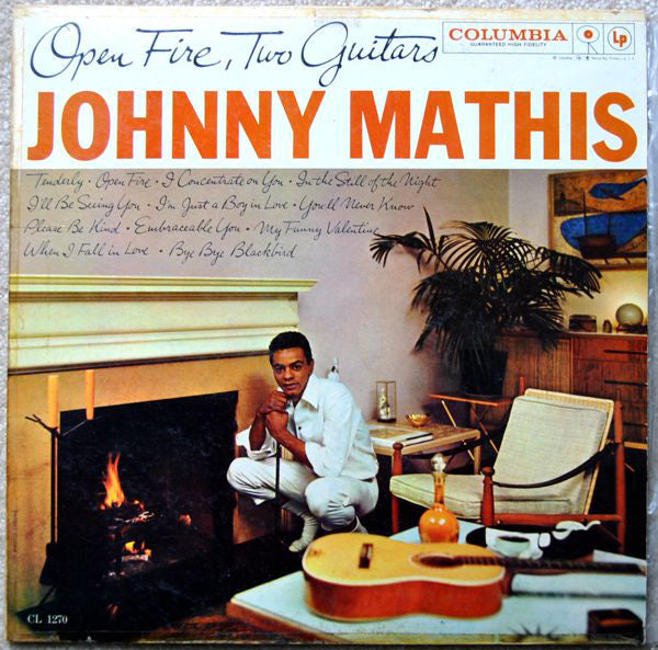 Johnny Mathis : Open Fire, Two Guitars (LP, Album, Mono, Hol)