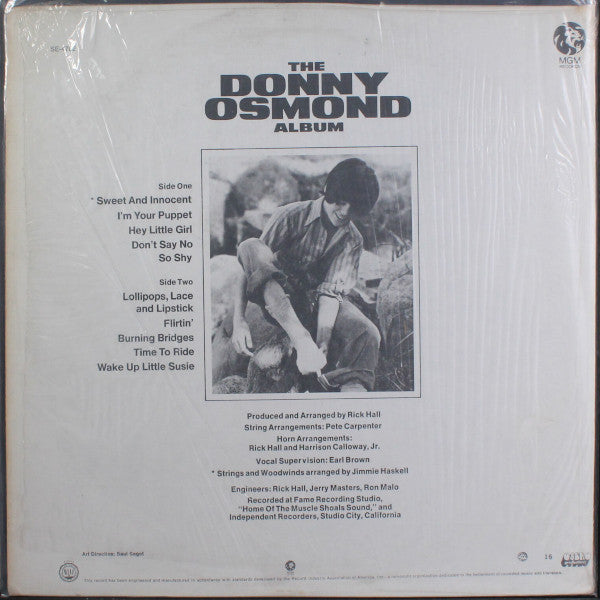 Donny Osmond : The Donny Osmond Album (LP, Album, Club, Cap)