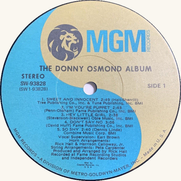 Donny Osmond : The Donny Osmond Album (LP, Album, Club, Cap)