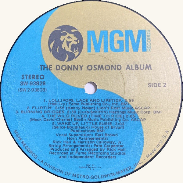 Donny Osmond : The Donny Osmond Album (LP, Album, Club, Cap)