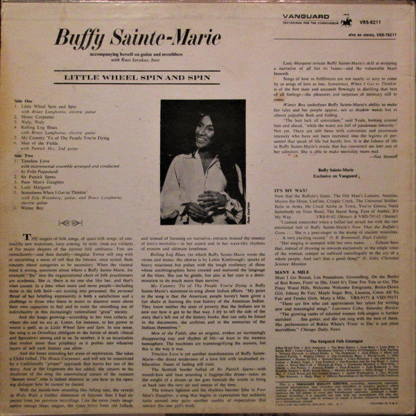 Buffy Sainte-Marie : Little Wheel Spin And Spin (LP, Album, Mono)