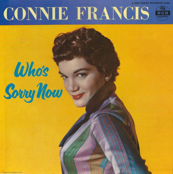 Connie Francis : Who's Sorry Now (LP, Album, Mono)