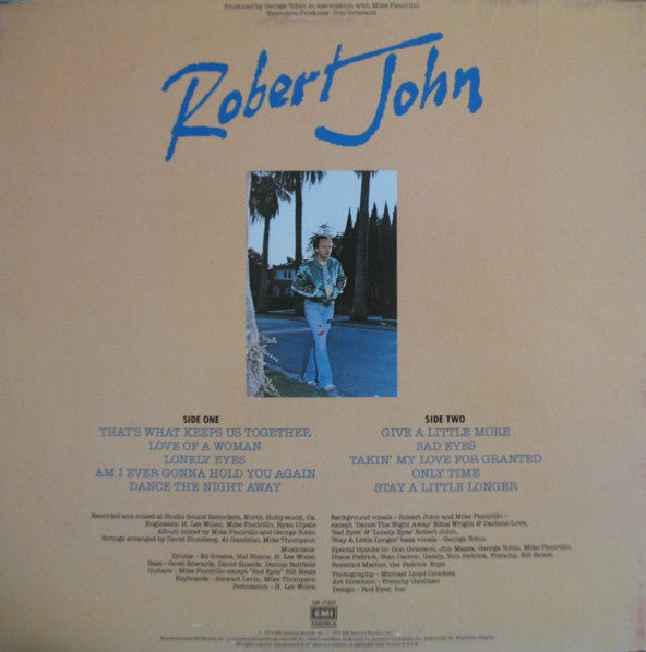Robert John : Robert John (LP, Album, Win)