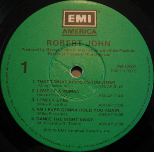 Robert John : Robert John (LP, Album, Win)