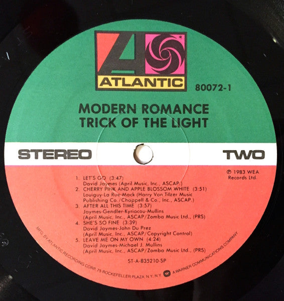 Modern Romance : Trick Of The Light (LP, Album)
