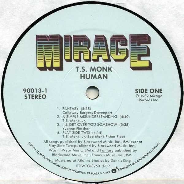 T.S. Monk : Human (LP, Album)