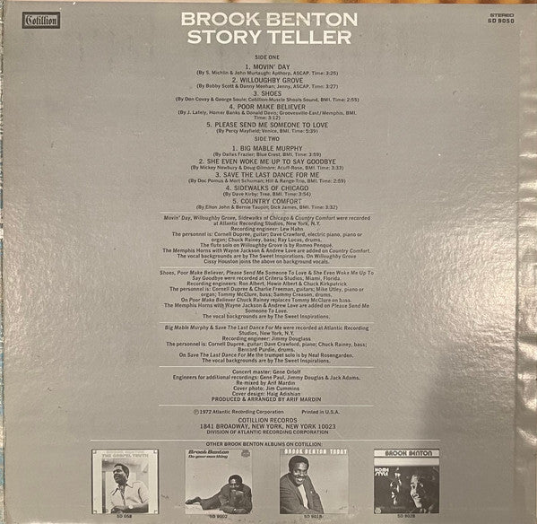 Brook Benton : Story Teller (LP, Album, MO )
