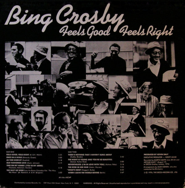Bing Crosby : Feels Good, Feels Right (LP, Album)