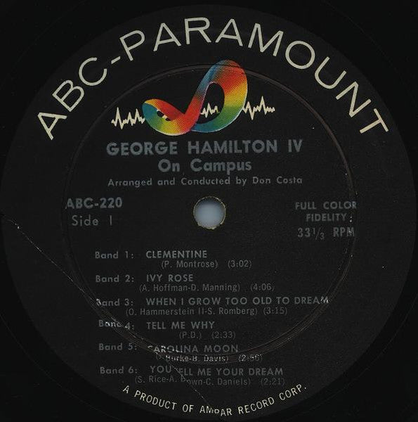 George Hamilton IV : On Campus (LP, Album, Mono)
