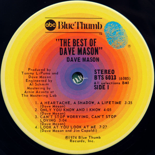 Dave Mason : The Best Of Dave Mason (LP, Comp, RP, Ter)