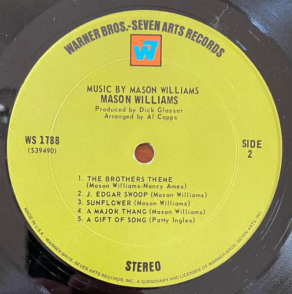 Mason Williams : Music By Mason Williams (LP, Album, Pit)