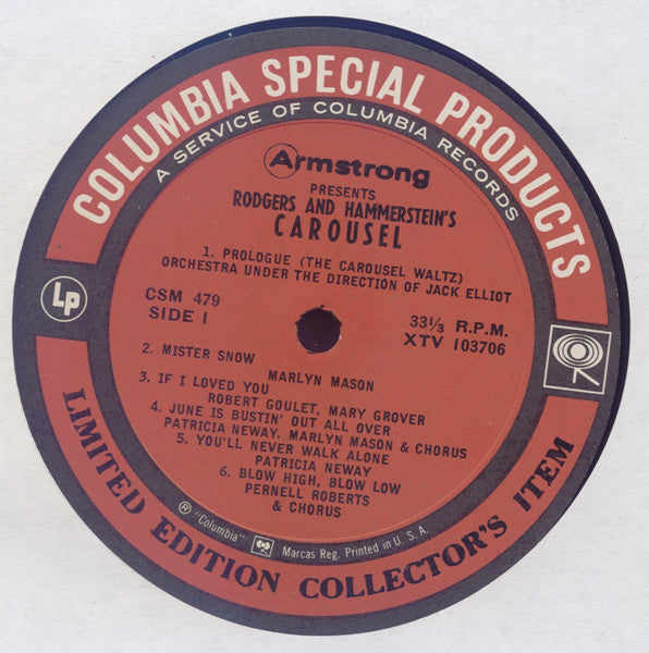 Rodgers & Hammerstein : Armstrong Presents Rodgers & Hammerstein's Carousel - Original ABC Television Soundtrack (LP, Ltd)
