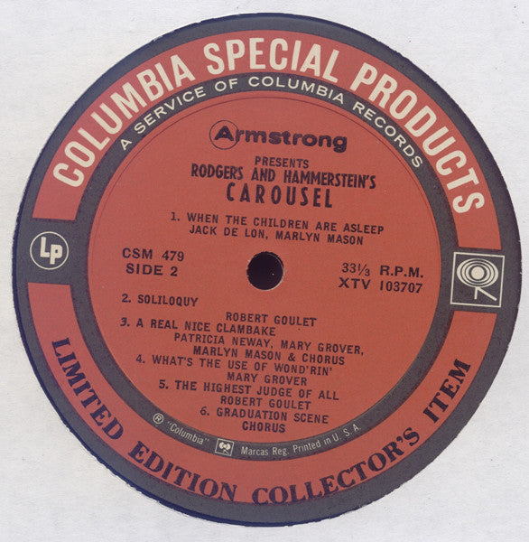 Rodgers & Hammerstein : Armstrong Presents Rodgers & Hammerstein's Carousel - Original ABC Television Soundtrack (LP, Ltd)