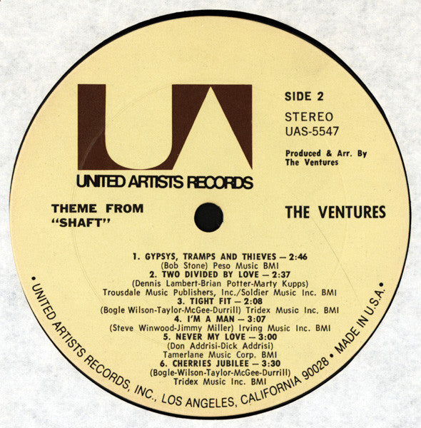The Ventures : Theme From Shaft (LP, Album, Ter)
