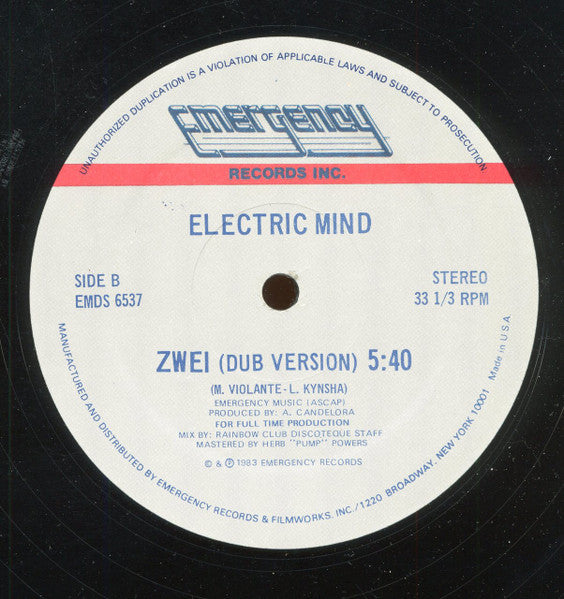 Electric Mind : Pick Me Up (Can We Go) (12")