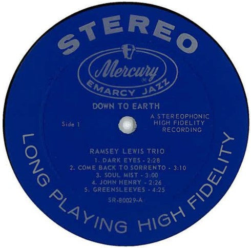 The Ramsey Lewis Trio : Down To Earth (Music From The Soil) (LP, Album)