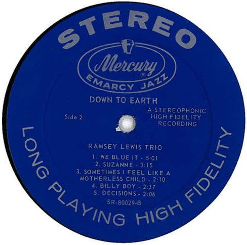 The Ramsey Lewis Trio : Down To Earth (Music From The Soil) (LP, Album)
