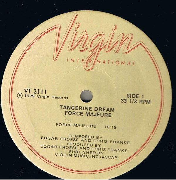 Tangerine Dream : Force Majeure (LP, Album, RE)