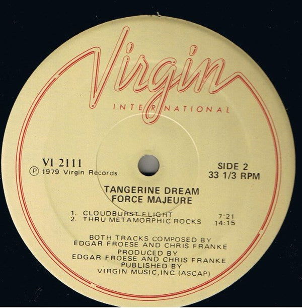 Tangerine Dream : Force Majeure (LP, Album, RE)
