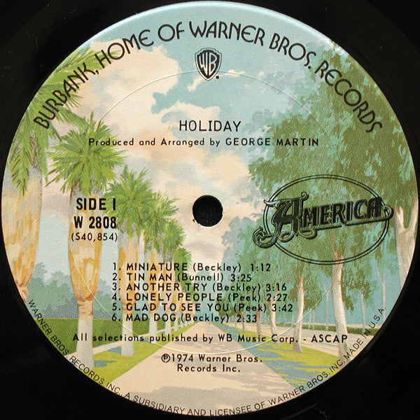 America (2) : Holiday (LP, Album, Ter)