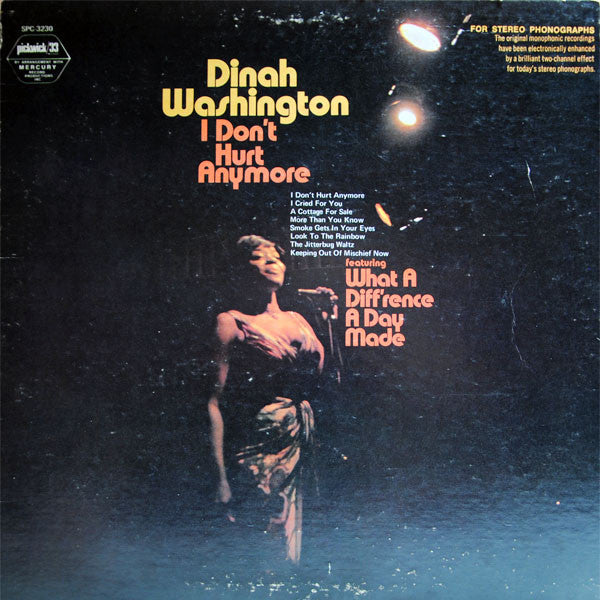 Dinah Washington : I Don't Hurt Anymore (LP, Comp, RE)