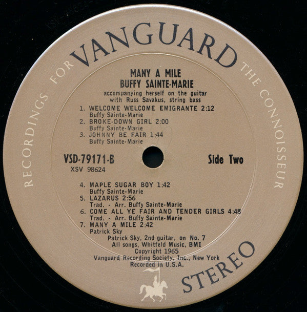 Buffy Sainte-Marie : Many A Mile (LP, Album, RP, Pit)