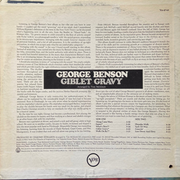George Benson : Giblet Gravy (LP, Album)