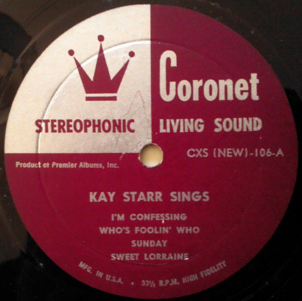 Kay Starr : Kay Starr Sings (LP, Album, Comp, RE)