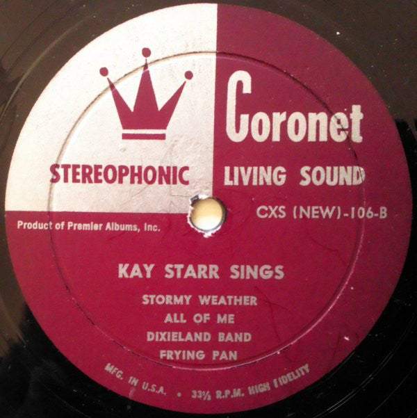 Kay Starr : Kay Starr Sings (LP, Album, Comp, RE)