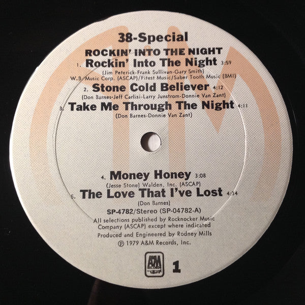 38 Special (2) : Rockin' Into The Night (LP, Album, Pit)