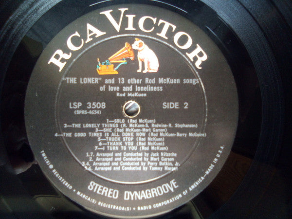 Rod McKuen : The Loner And 13 Other Rod McKuen Songs Of Love And Loneliness (LP, Album)