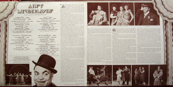 Ain't Misbehavin' Original Broadway Cast* : Ain't Misbehavin': The New Fats Waller Musical Show (2xLP, Album, Ind)