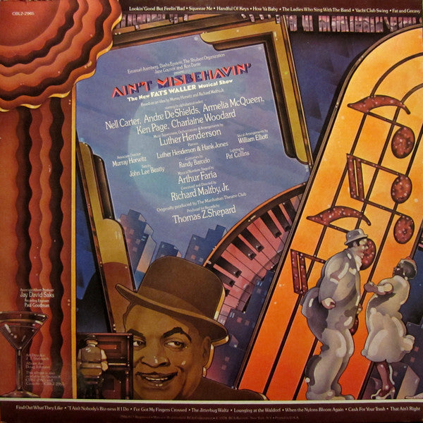 Ain't Misbehavin' Original Broadway Cast* : Ain't Misbehavin': The New Fats Waller Musical Show (2xLP, Album, Ind)