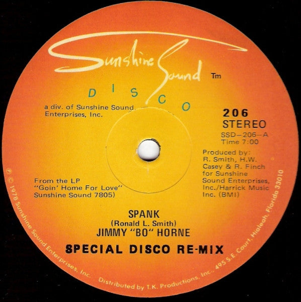 Jimmy "Bo" Horne : Spank (Special Disco Re-Mix) (12")