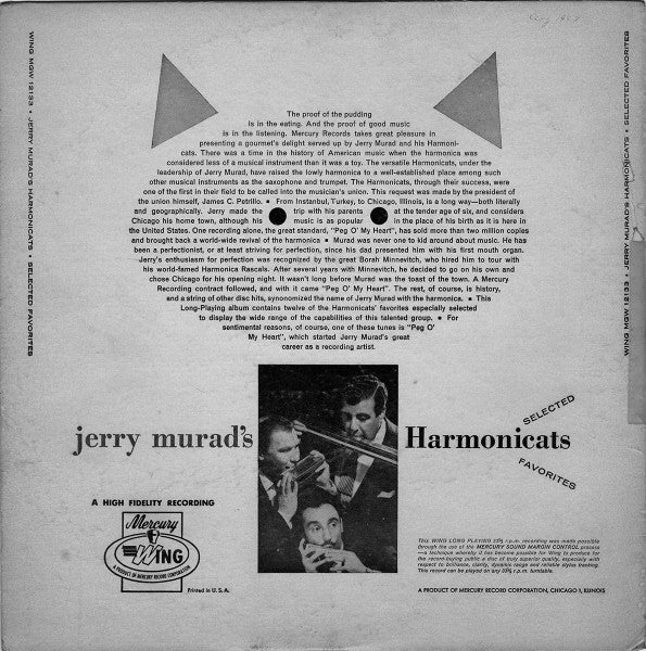 Jerry Murad's Harmonicats : Selected Favorites (LP, Comp)