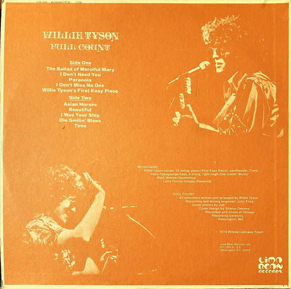 Willie Tyson (2) : Full Count (LP, Album)