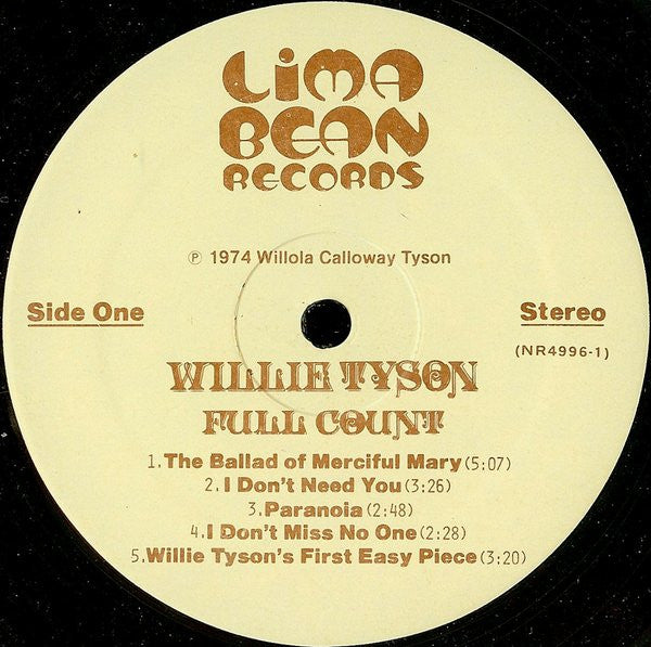Willie Tyson (2) : Full Count (LP, Album)