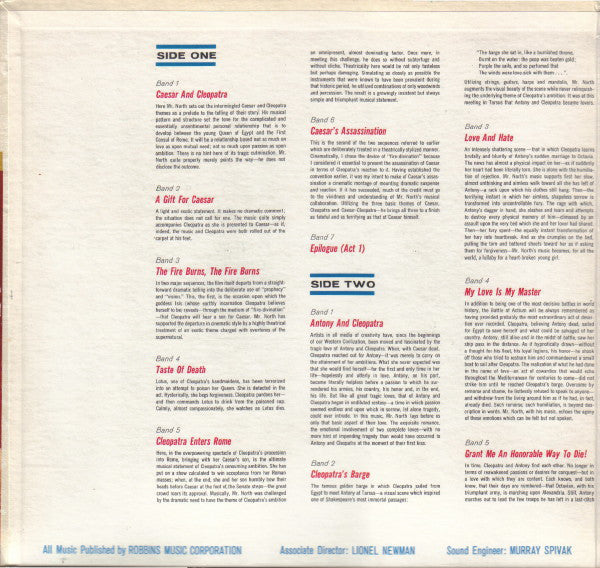 Alex North : Cleopatra (Original Soundtrack Album) (LP, Album, Mono, Gat)