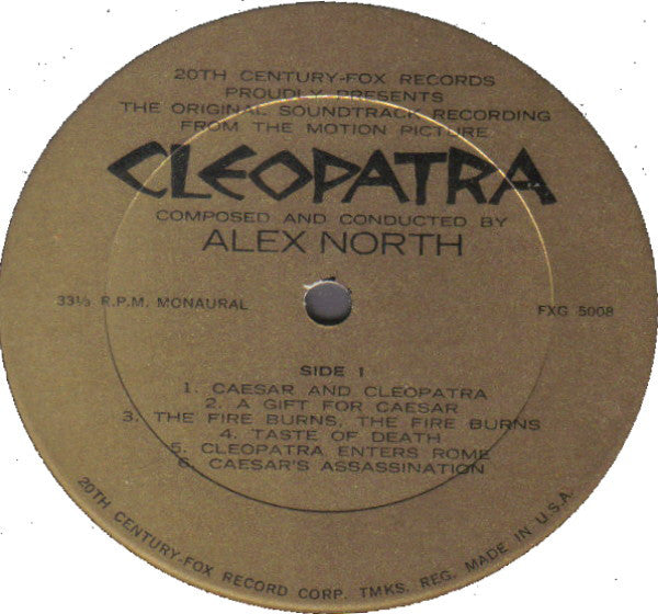 Alex North : Cleopatra (Original Soundtrack Album) (LP, Album, Mono, Gat)