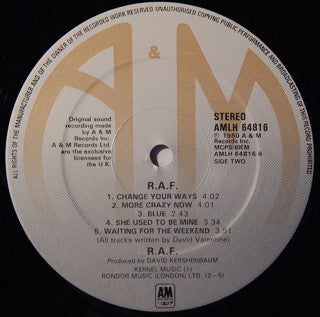 R.A.F. (7) : R.A.F. (LP, Album)