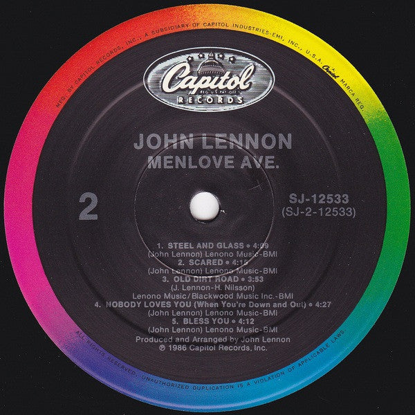 John Lennon : Menlove Ave. (LP, Album)