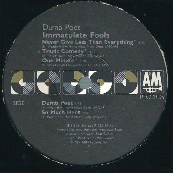 Immaculate Fools : Dumb Poet (LP, Album)