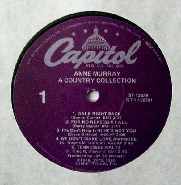 Anne Murray : A Country Collection (LP, Comp, Jac)