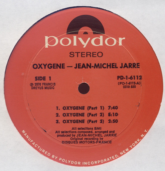 Jean Michel Jarre* : Oxygene (LP, Album, Mon)