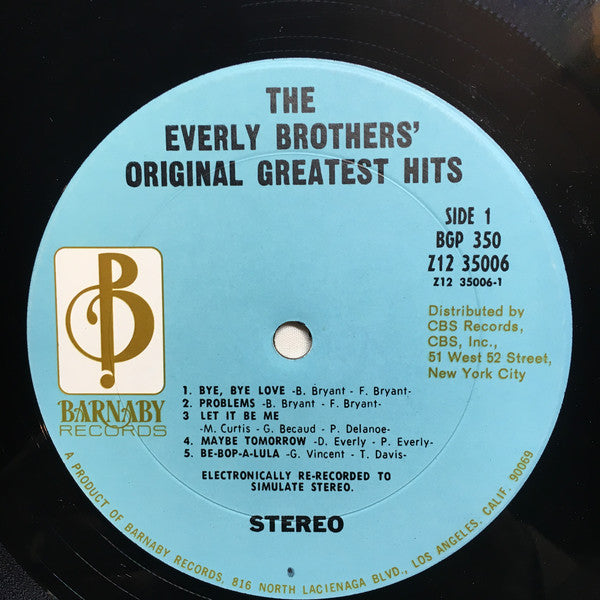 The Everly Brothers* : The Everly Brothers' Original Greatest Hits (2xLP, Comp, Gat)