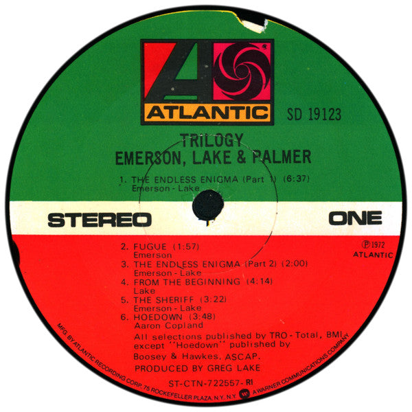 Emerson, Lake & Palmer : Trilogy (LP, Album, RE,  RI)