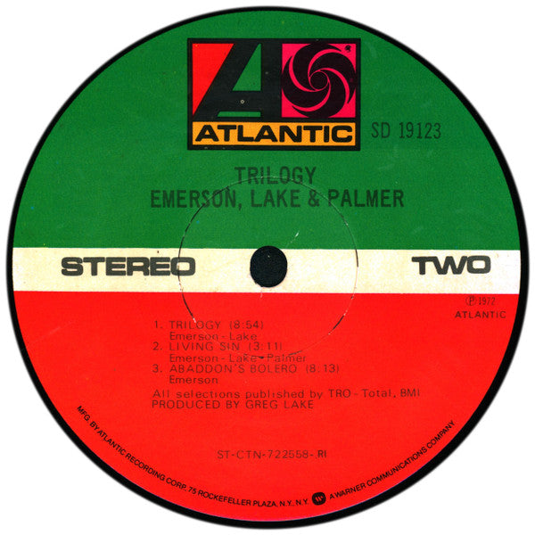 Emerson, Lake & Palmer : Trilogy (LP, Album, RE,  RI)