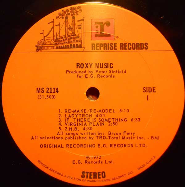 Roxy Music : Roxy Music (LP, Album, Gat)